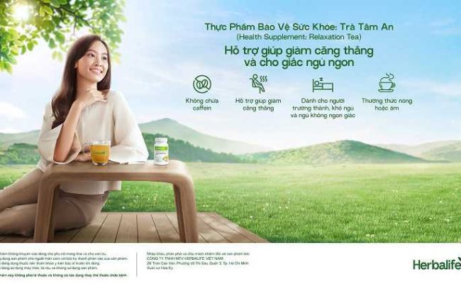 Herbalife ra mắt sản phẩm Thực Phẩm Bảo Vệ Sức Khỏe: Trà Tâm An hỗ trợ người tiêu dùng Việt Nam giảm căng thẳng và hỗ trợ giúp ngủ ngon.
